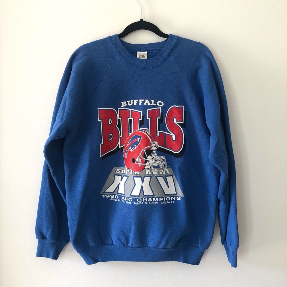 Vintage Buffalo Bills 1990 AFC Champions Sweatshirt - XL